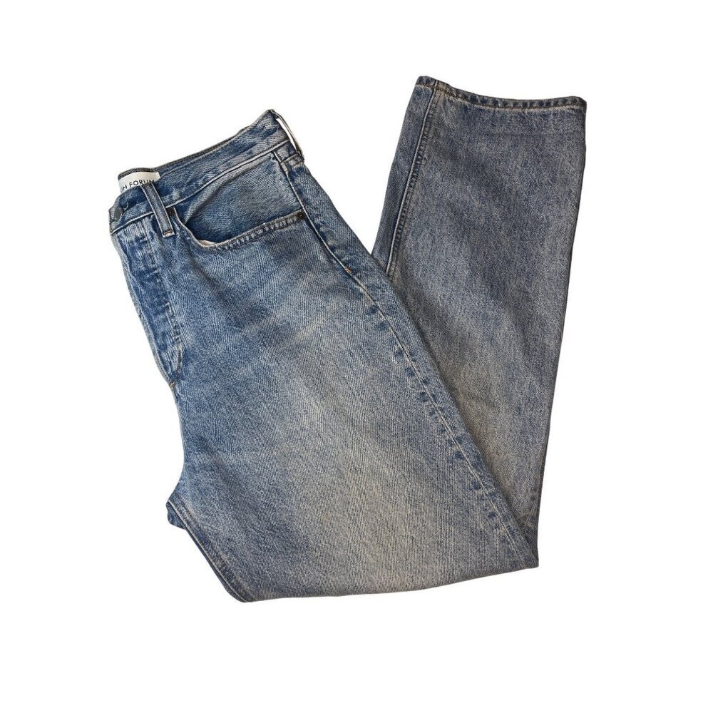 Denim Forum Jeans The Joni High Rise Loose 29L Ladies Buttonfly Size 28